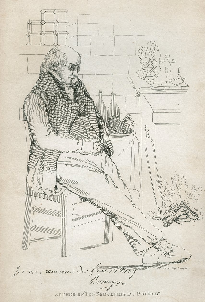 Pierre-Jean de Beranger (1780-1857) autorstwa Joseph Yeager