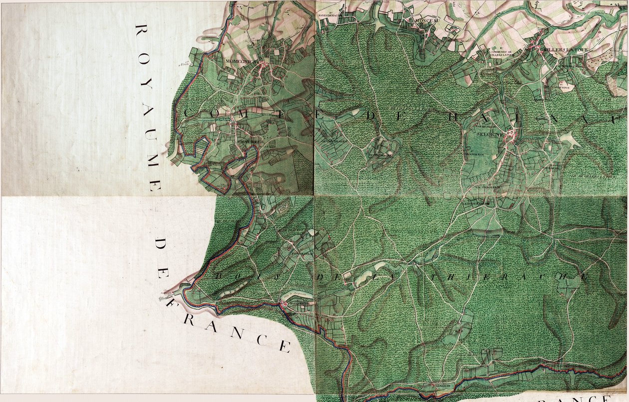 Mapa Seloigne - Seloignes, Belgia autorstwa Joseph de Ferraris