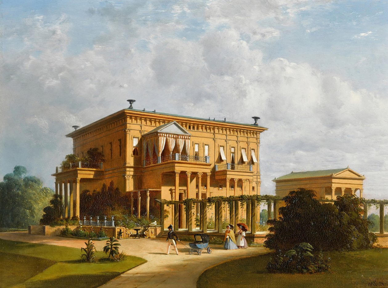 Letni Pałac Księcia Leuchtenberg w Sergiewce, 1873 r. autorstwa Joseph Andreas Weiss