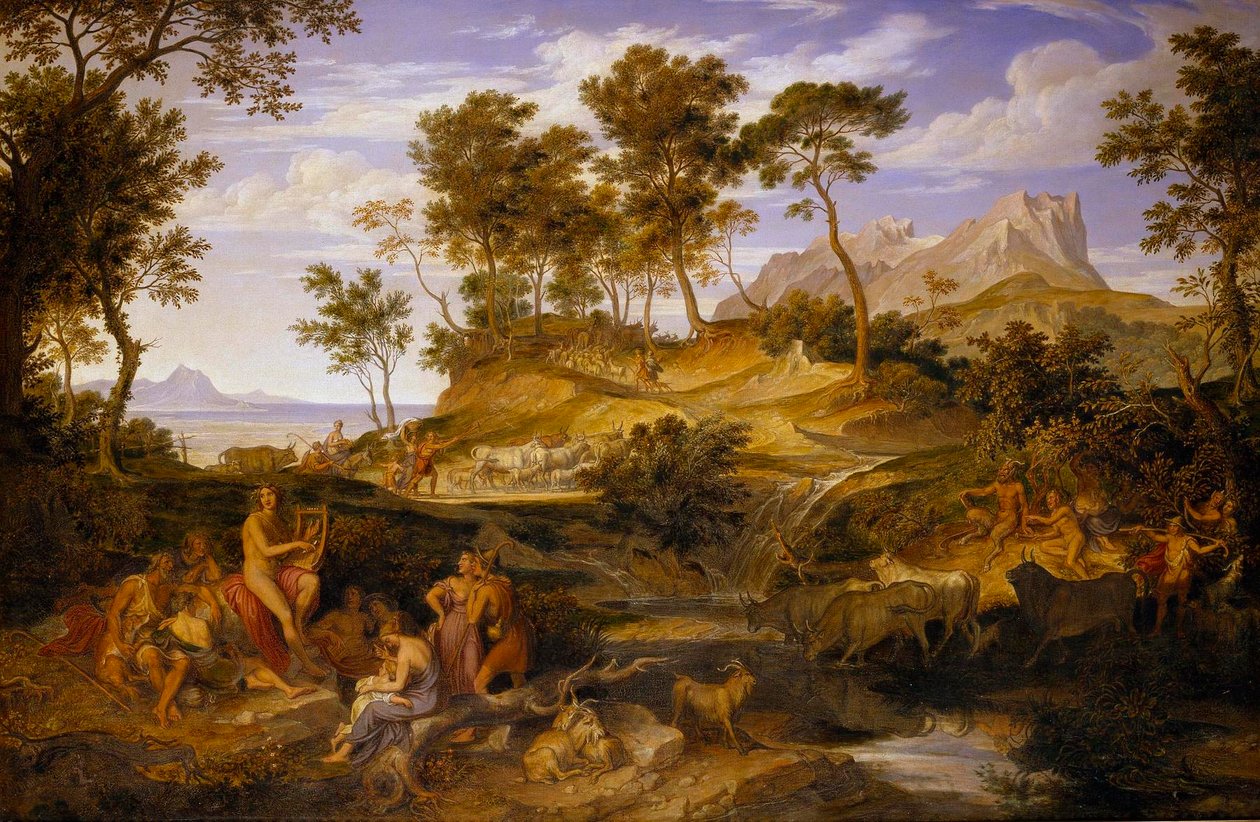 Apollo wśród tesalskich pasterzy autorstwa Joseph Anton Koch