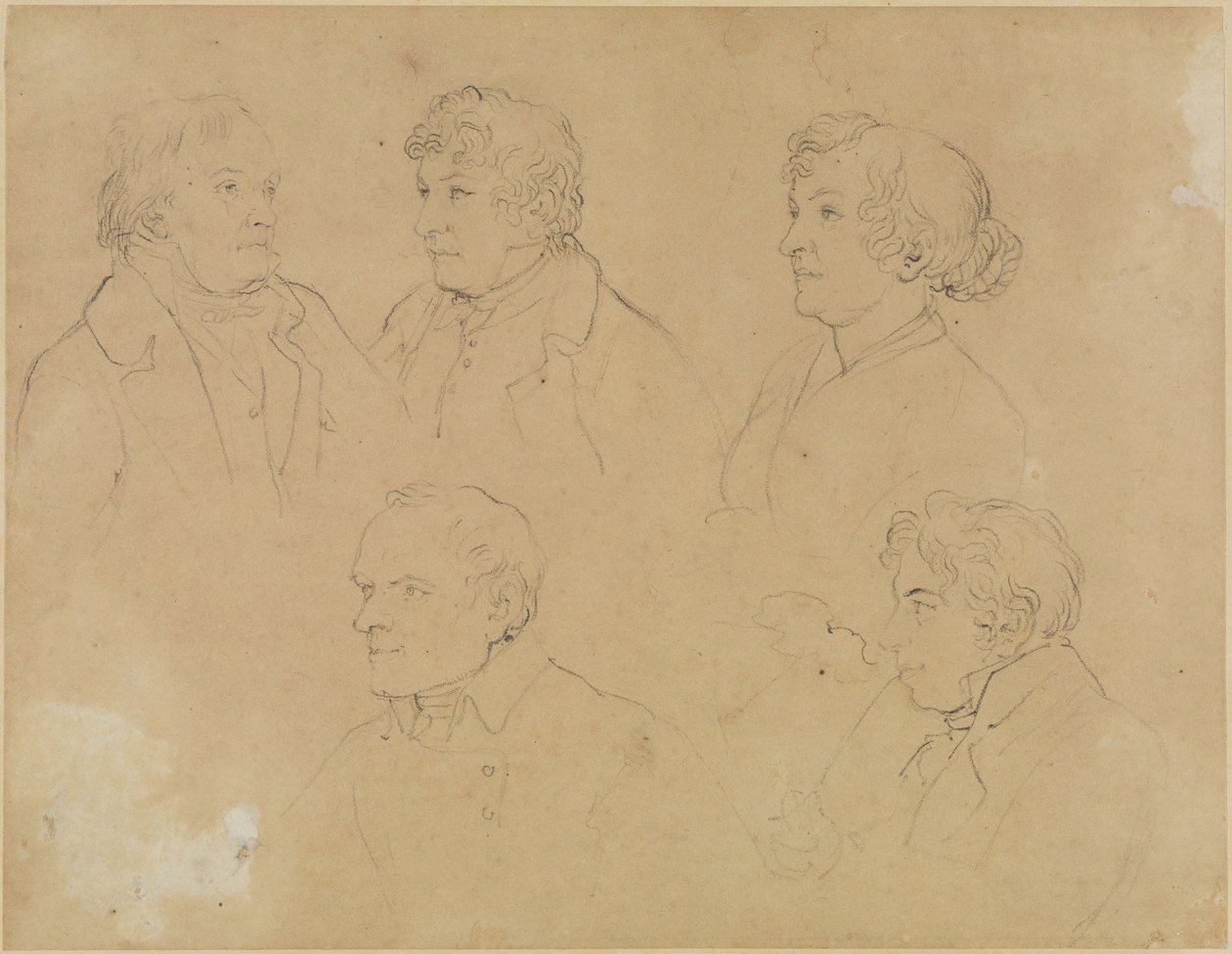 Pięć portretów autorstwa Joseph Anton Koch