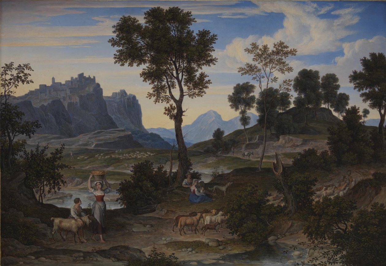 Krajobraz z Civitella niedaleko Olevano autorstwa Joseph Anton Koch