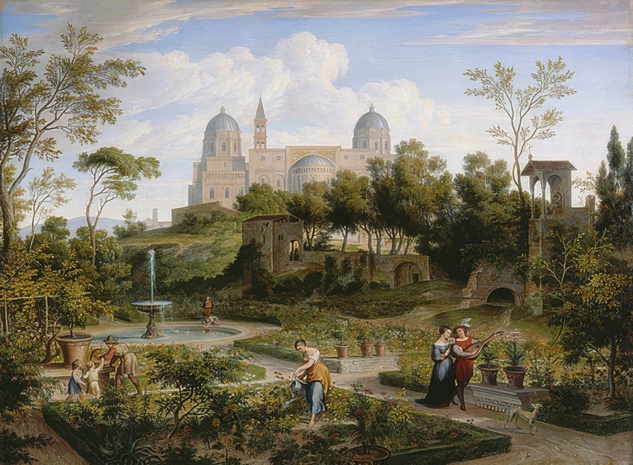 Santa Maria Maggiore w Rzymie Um 1808 autorstwa Joseph Anton Koch