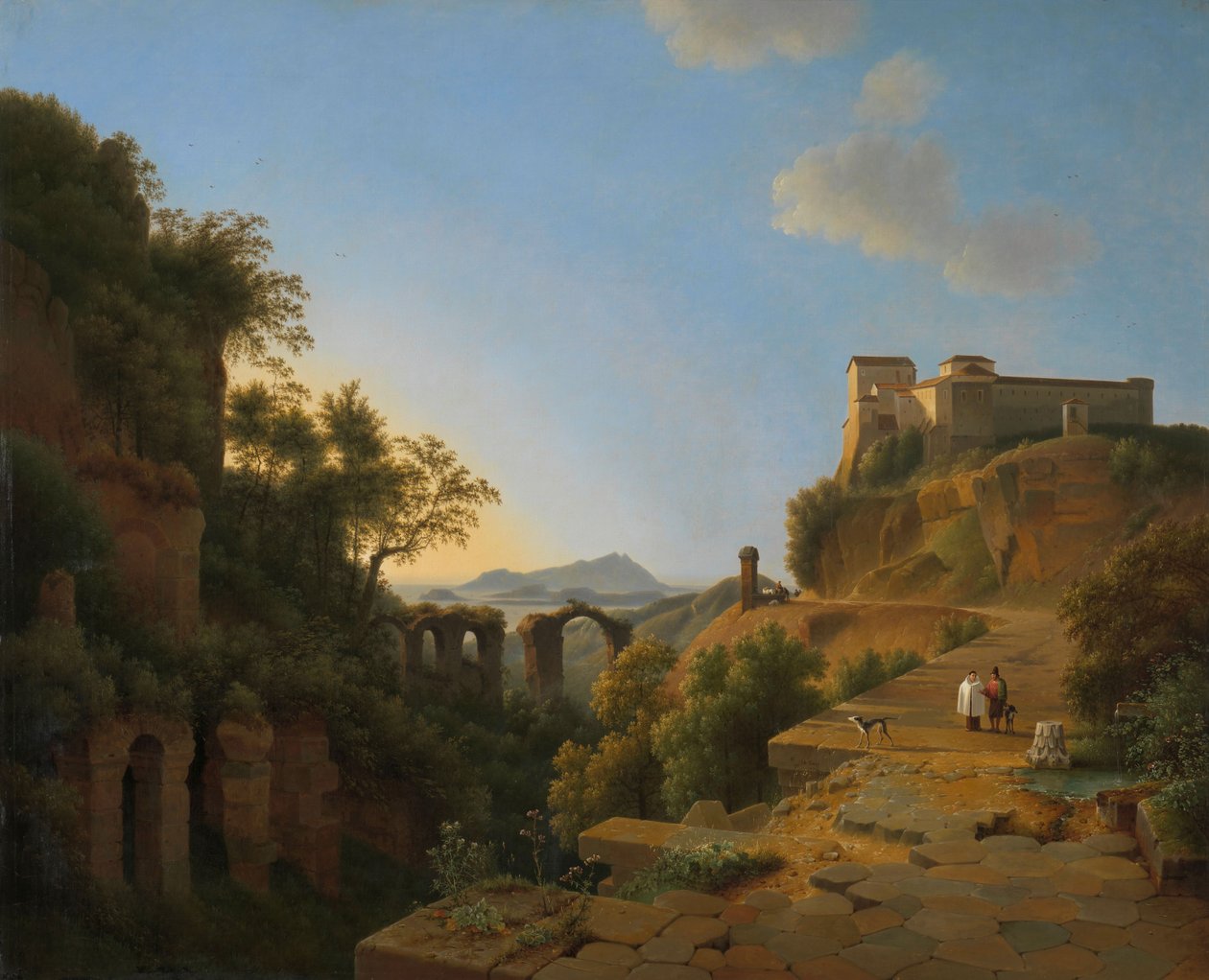Zatoka Neapolitańska z wyspą Ischia w oddali, 1818 autorstwa Joseph August Knip