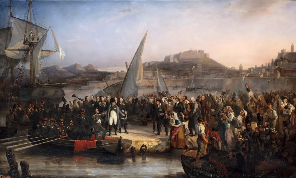 Napoleon opuszcza wyspę Elbę 26 lutego 1815 r. autorstwa Joseph Beaume