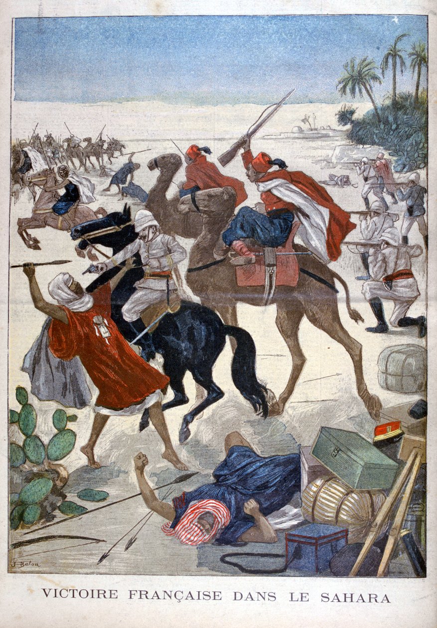 Francuskie zwycięstwo na Saharze, 1900 autorstwa Joseph Belon