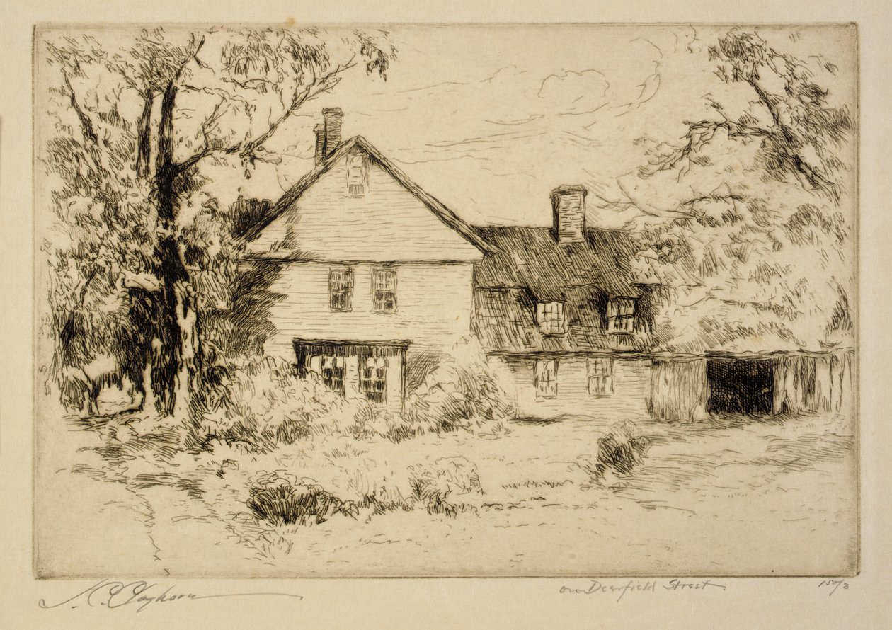 Na ulicy Deerfield (Stary dom w Deerfield) autorstwa Joseph C. Claghorn