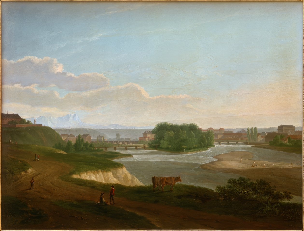 Widok na Monachium z Isar autorstwa Joseph Carl Cogels