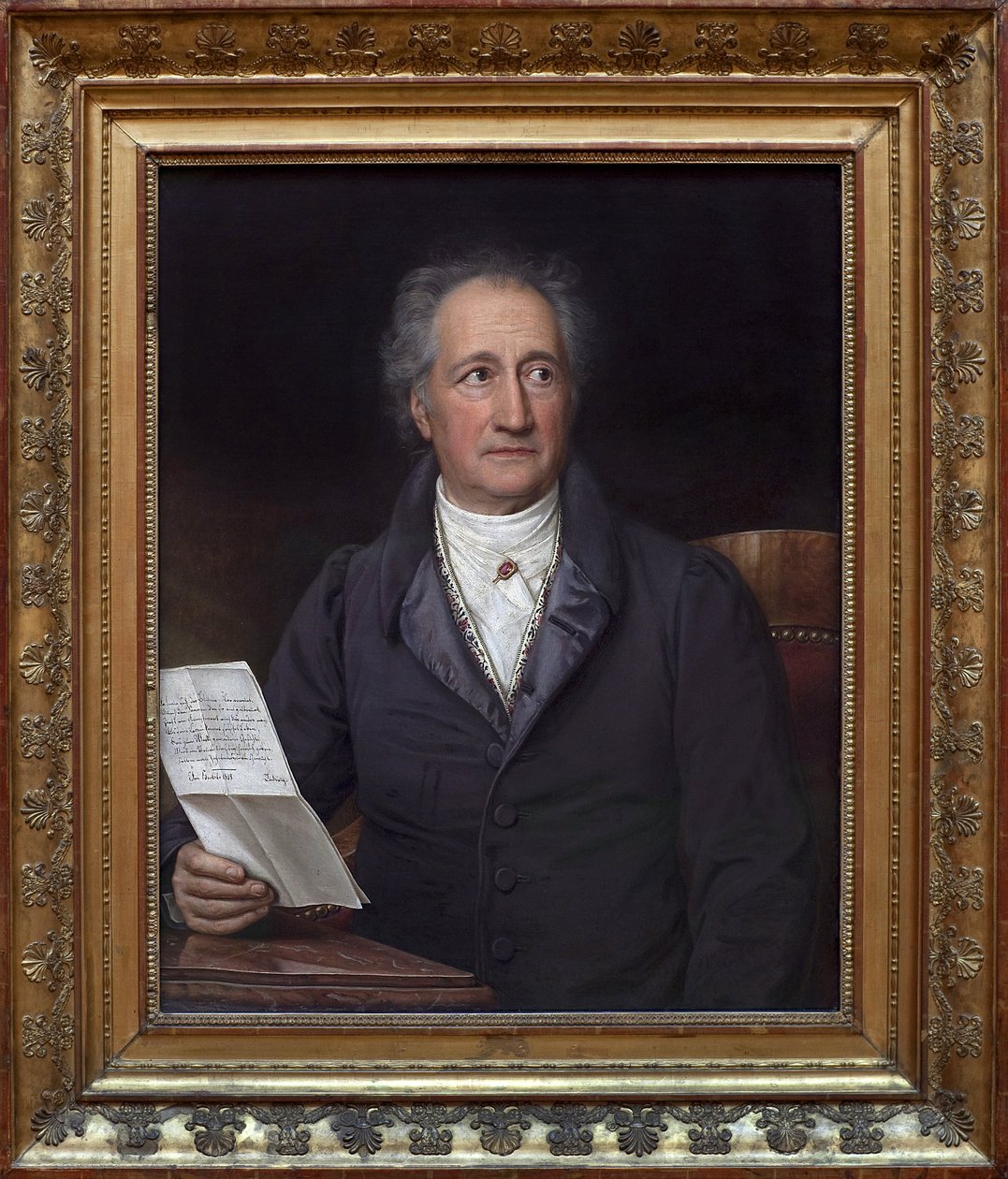 Johann Wolfgang von Goethe (1749-1832). Obraz Josepha Stielera (1781-1858), olej na płótnie autorstwa Joseph Carl Stieler