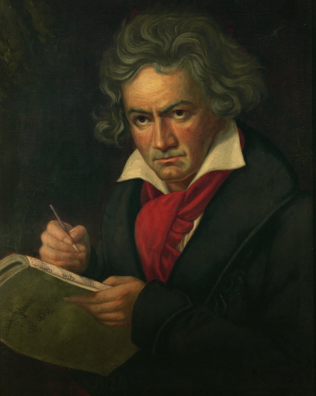 Ludwig van Beethoven ... (olej na płótnie) autorstwa Joseph Carl Stieler