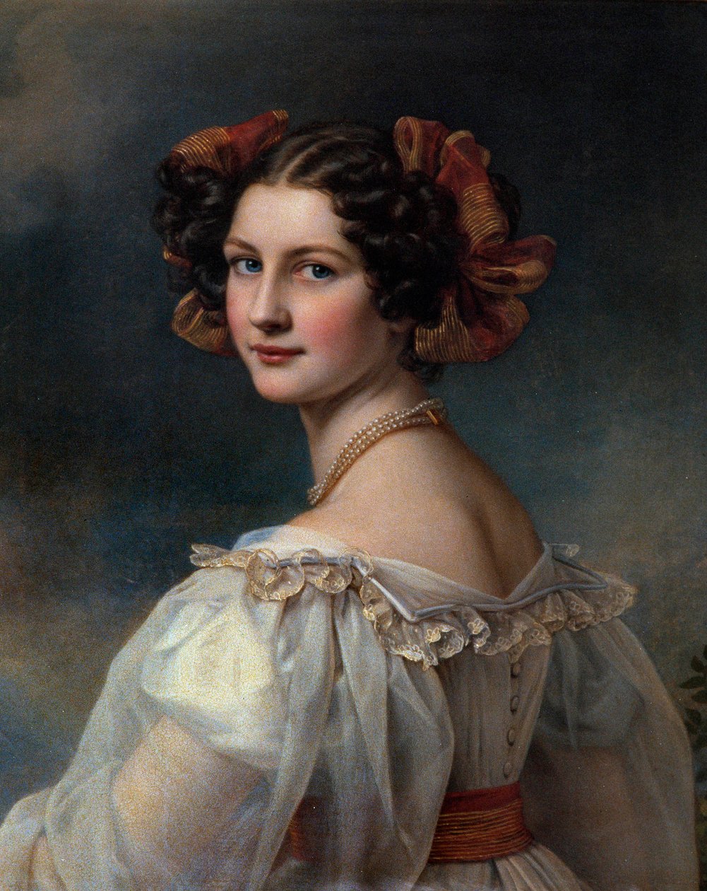 Portret Augustyna Malarstwo Josepha Karla Stielera (1781-1858) XIX-wieczne Monachium. Zamek De Nymphenburg autorstwa Joseph Carl Stieler
