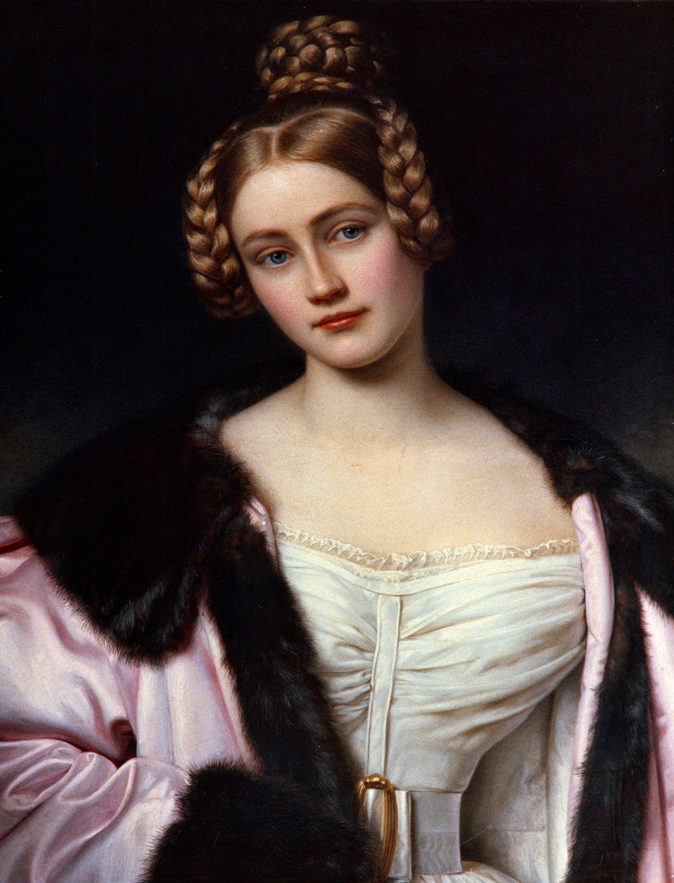 Portret Caroline Grafin. Obraz Josepha Karla Stielera (1781-1858) Ec. Wszystko autorstwa Joseph Carl Stieler
