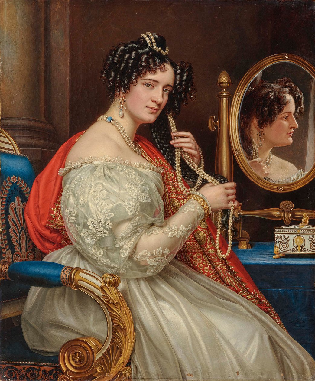 Portret hrabiny Sofii Kisseleff 1801-1875, z domu Potocka, 1834. autorstwa Joseph Carl Stieler