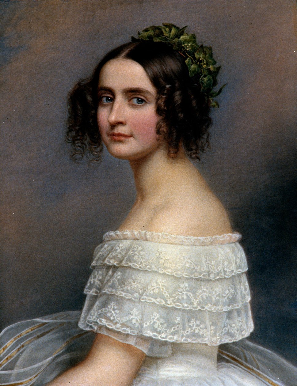 Portret księżniczki Alexandry de Baviere (Alexandra Amalie von Bayern, Alexandra of Bavaria) (1826-1875) - Obraz Josepha Karla Stielera (1781-1858) Ec. Alles autorstwa Joseph Carl Stieler