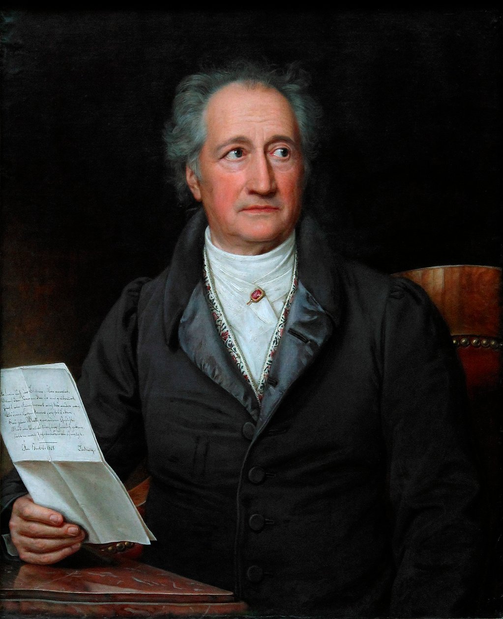Portret autora Johanna Wolfganga von Goethego 1749-1832, 1828 autorstwa Joseph Carl Stieler