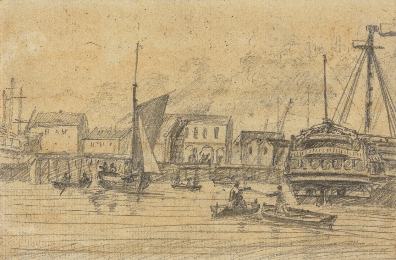 Scena portowa autorstwa Joseph Cartwright