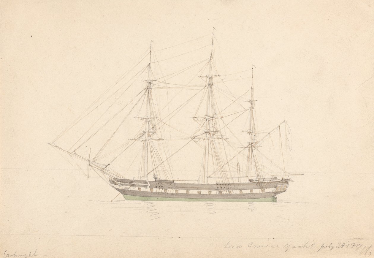 Jacht Lorda Cravena, 23 lipca 1817 r autorstwa Joseph Cartwright