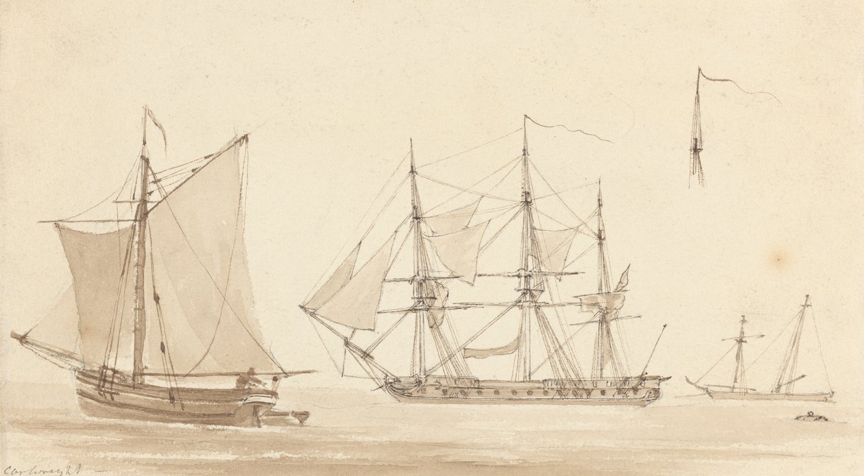 Escuna, Corveta e Pesca Smackpolish autorstwa Joseph Cartwright