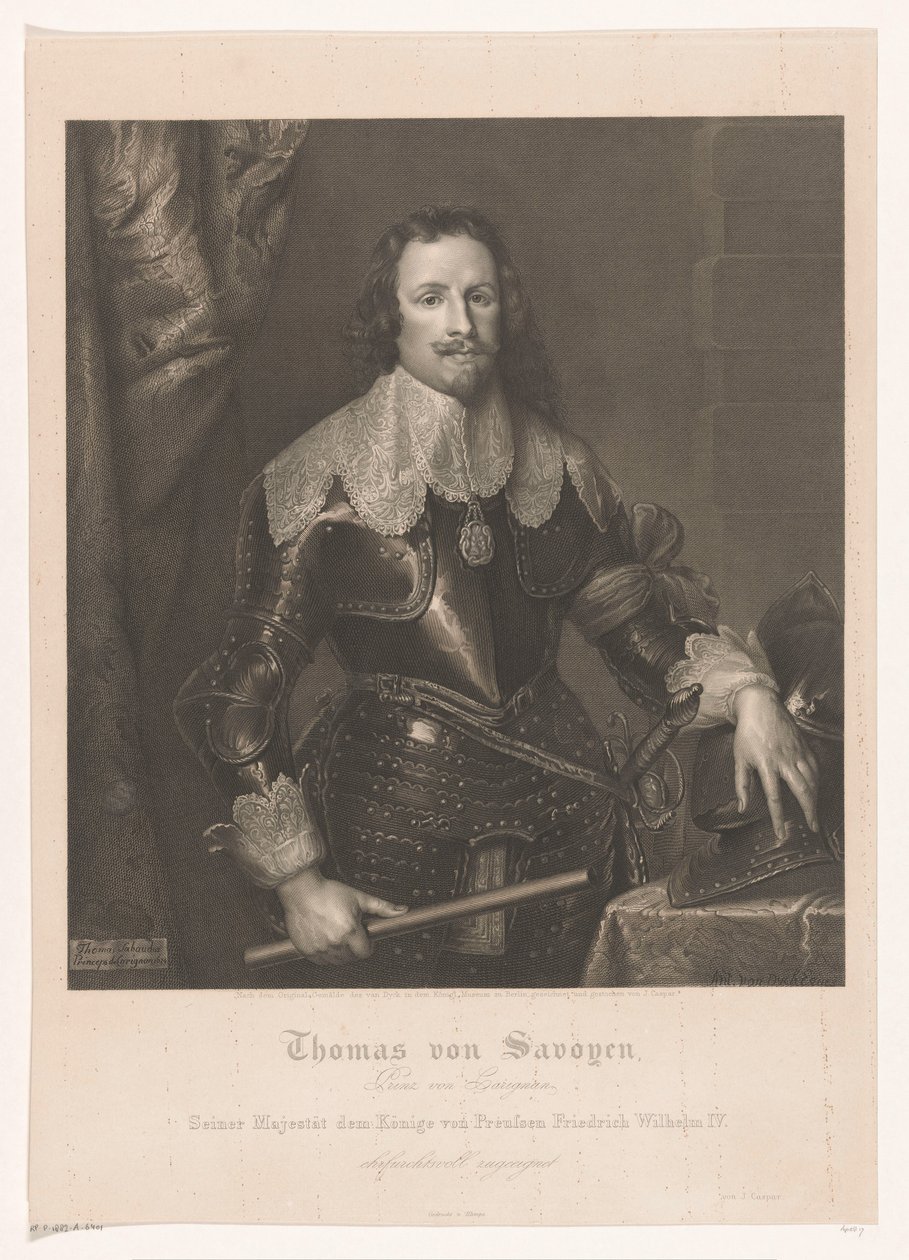 Portret van Francesco Tommaso van Savoye, prins van Carignano autorstwa Joseph Caspar