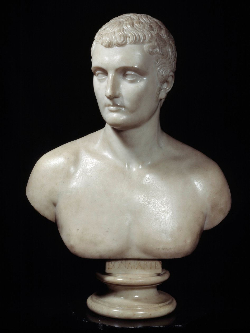 Popiersie Charles Marie Bonaparte (1746-1785), ojciec Napoleona Marmurowa rzeźba Josepha Charlesa Marina (1759-1834) XIX-wieczny Paryż, Fundacja Thiersa autorstwa Joseph Charles Marin
