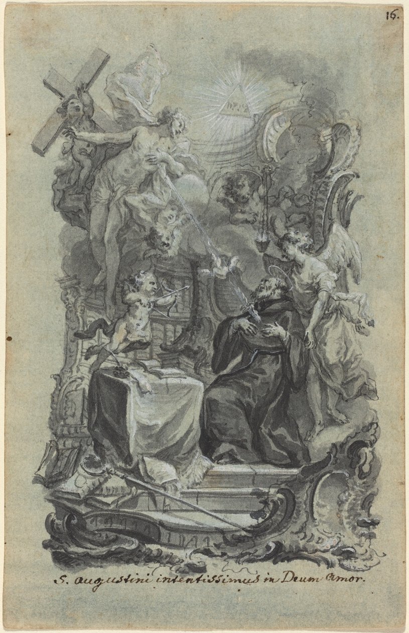 Gorliwa miłość do Boga św. Augustyna autorstwa Joseph Christ