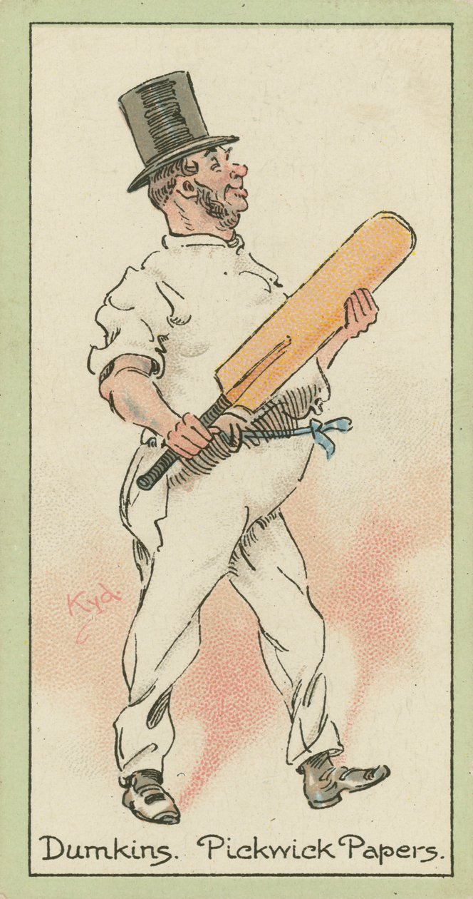 Dumkins, Pickwick Papers (kolorowa litografia) autorstwa Joseph Clayton (1856-1937) (after) Clarke