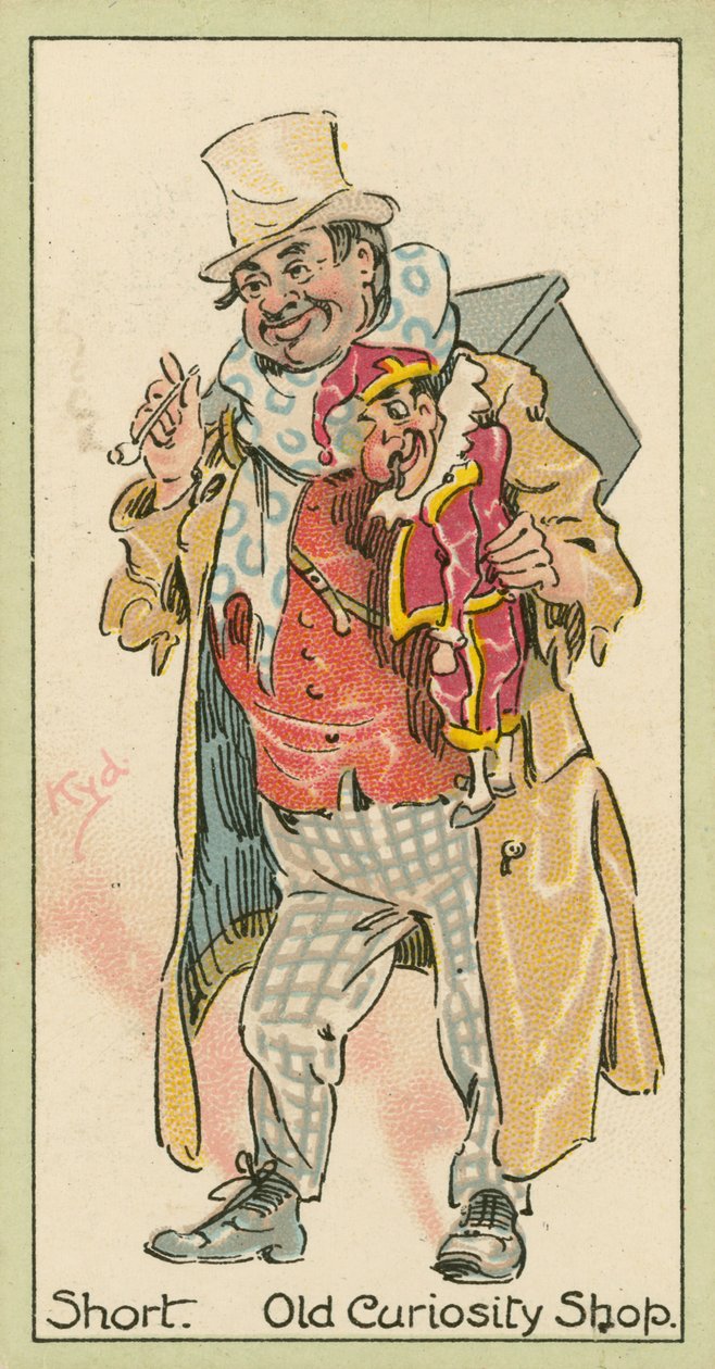 Short, Old Curiosity Shop (kolorowa litografia) autorstwa Joseph Clayton (1856-1937) (after) Clarke