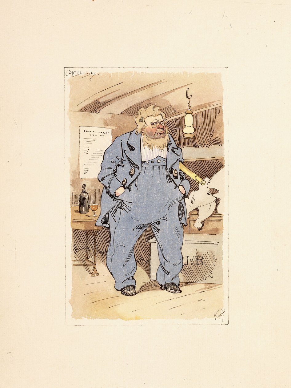 Kapitan Jack Bunsby, z Dombey and Son (1848) autorstwa Joseph Clayton  Clarke