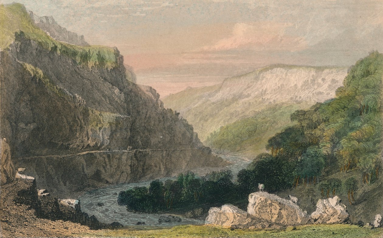 Dolina Linmouth, North Devon, c1830. autorstwa Joseph Clayton Bentley