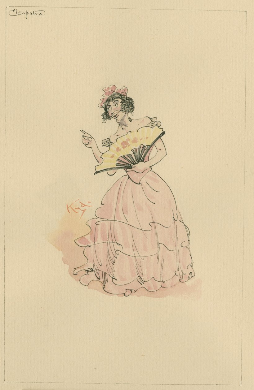Kleopatra, czyli Honorowa Pani Skewton, ok. 1920 (pióro i atrament z toaletą na papierze) autorstwa Joseph Clayton Clarke