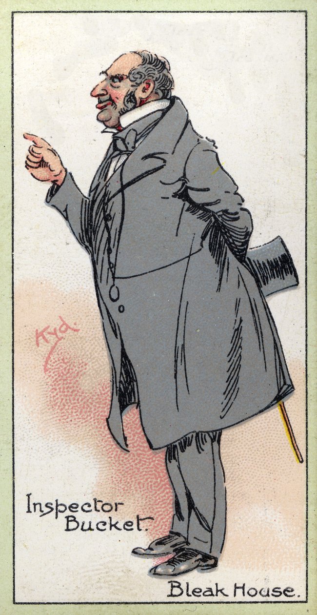 Inspektor Bucket, z „Ponurego domu”, autorstwa Charlesa Dickensa, 1923 autorstwa Joseph Clayton Clarke