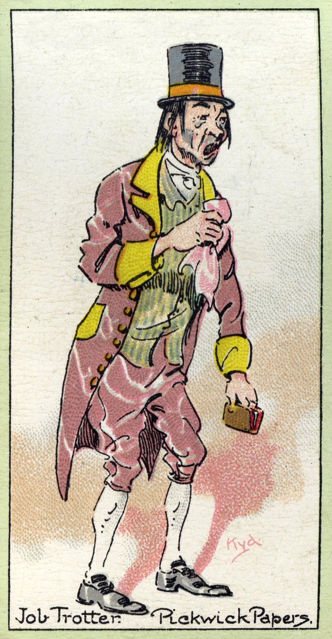 Job Trotter, z "Pickwick Papers", Charles Dickens, 1923 autorstwa Joseph Clayton Clarke