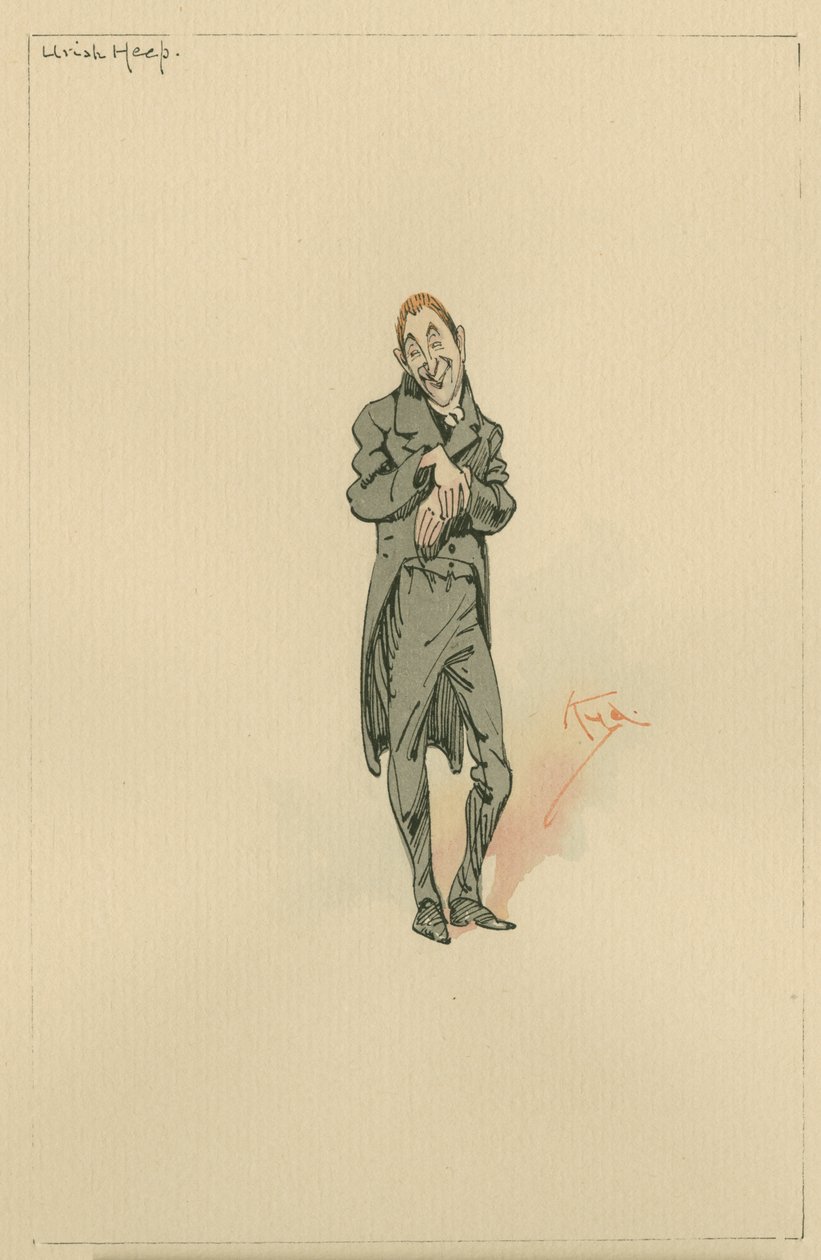 Uriah Heep, ok. 1920 (pióro i atrament z toaletą na papierze) autorstwa Joseph Clayton Clarke