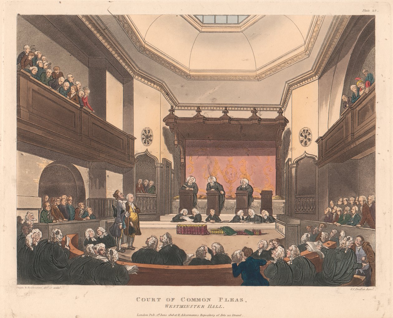 Sąd powszechnych zarzutów, Westminster Hall autorstwa Joseph Constantine Stadler