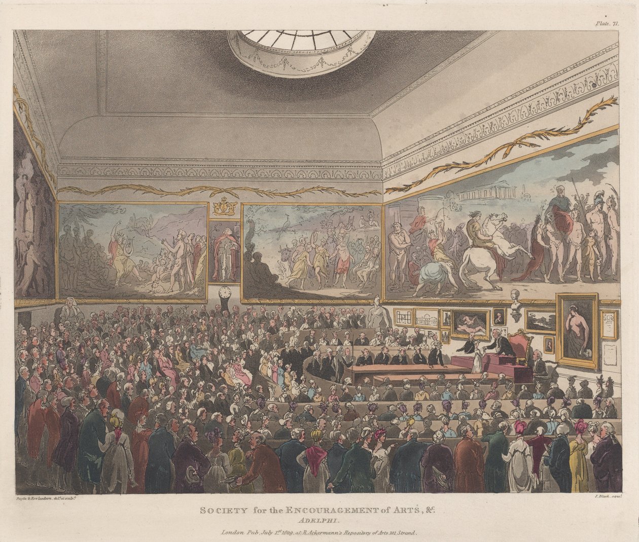 Towarzystwo Zachęty Sztuk itp., Adelphi, 1 lipca 1809, 1 lipca 1809. autorstwa Joseph Constantine Stadler