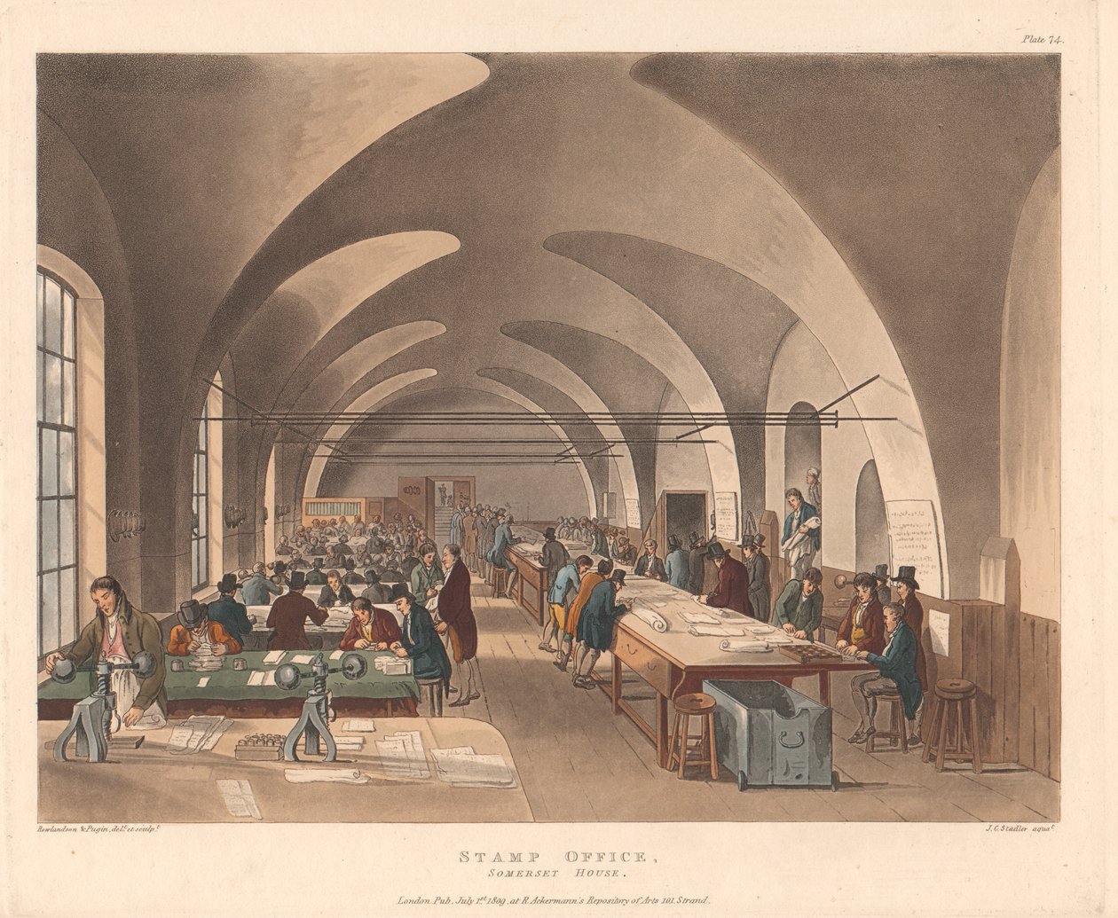 Urząd Pieczęciowy, Somerset House autorstwa Joseph Constantine Stadler