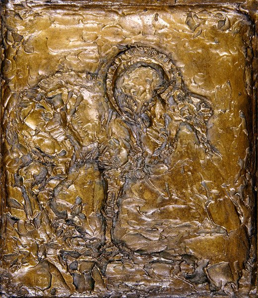 Plakietki wielbłąda i koziorożca (brąz) (patrz również 351309) autorstwa Joseph Crawhall