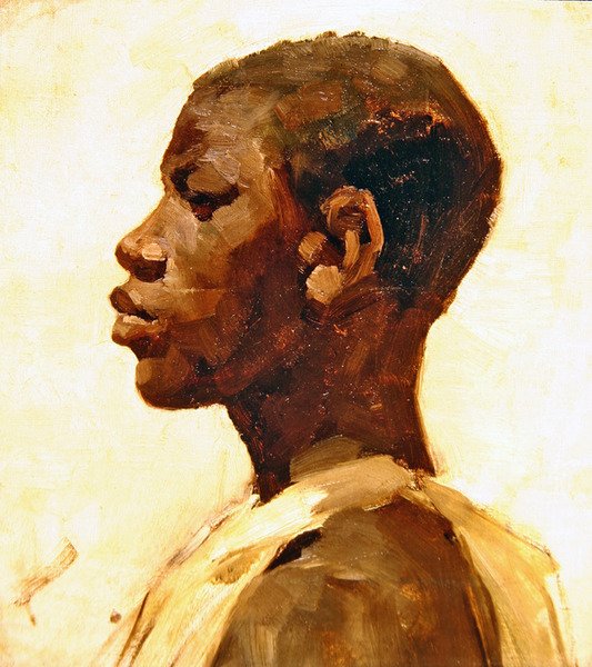 Głowa Murzyna (olej na płótnie) autorstwa Joseph Crawhall