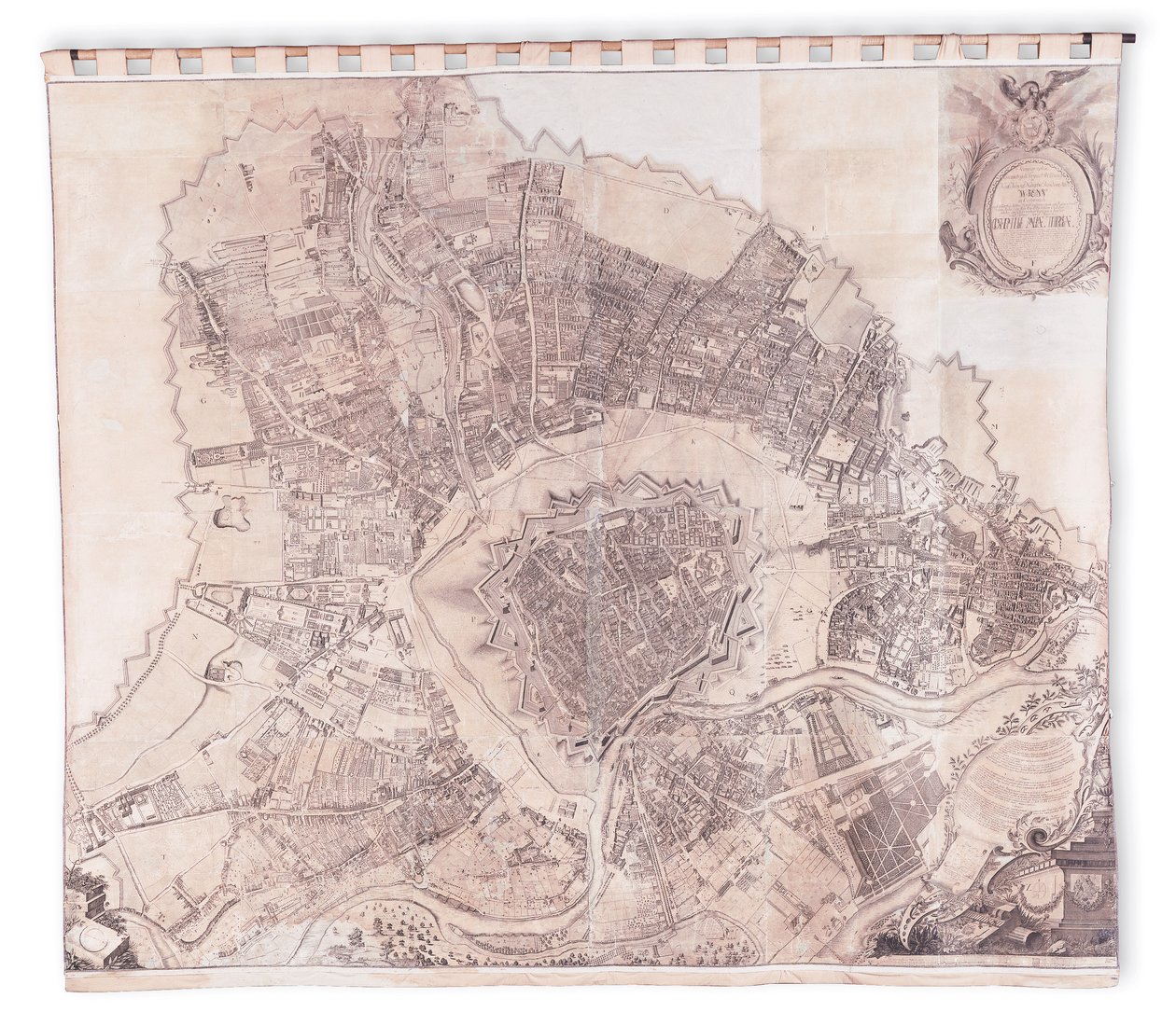 Wiedeńska mapa ścienna, 1776 lub 77 autorstwa Joseph Daniel Huber
