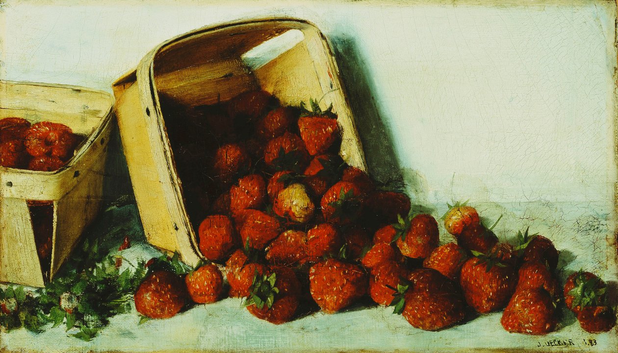 Kosz truskawek, 1883 autorstwa Joseph Decker