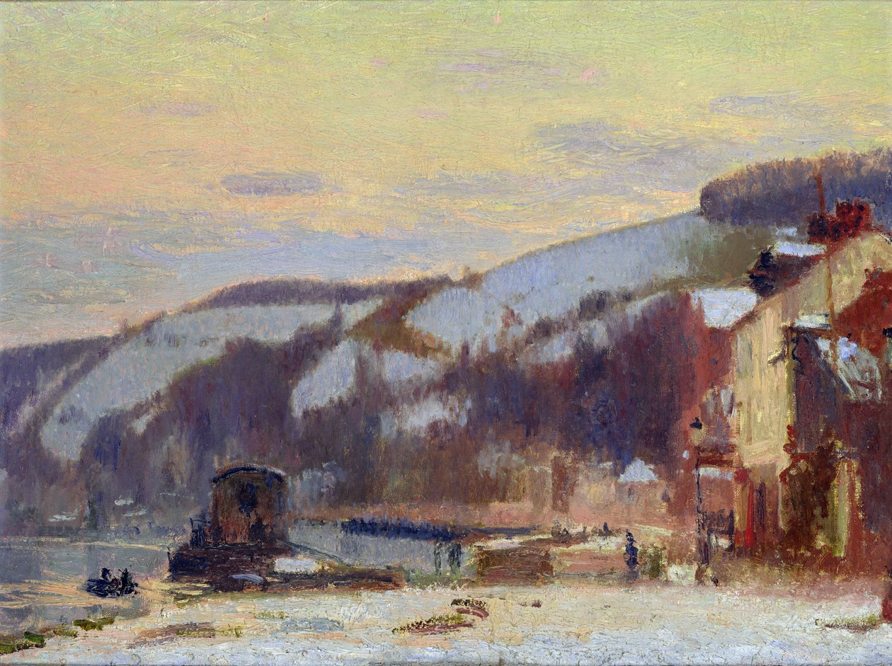Wzgórze przy Croisset pod śniegiem autorstwa Joseph Delattre