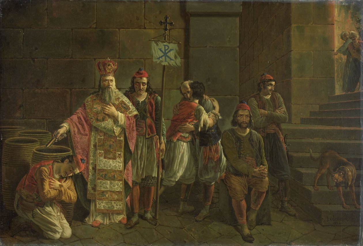 Ostatni Obrońcy Missolonghi, 22 kwietnia 1826: epizod z greckiej wojny o niepodległość autorstwa Joseph Denis Odevaere