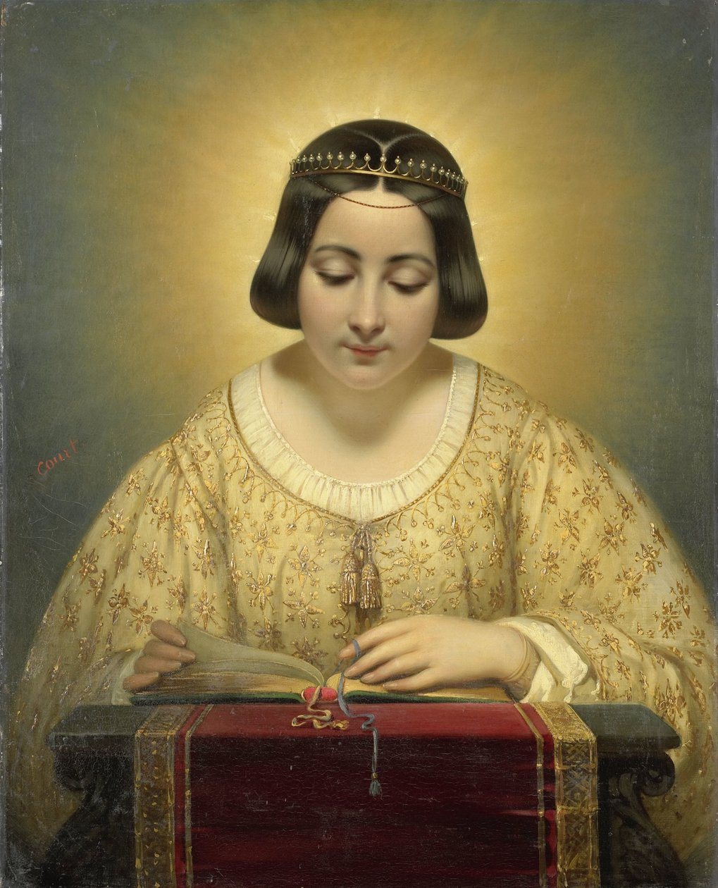 Hrabina Pagès, z domu de Cornellan, jako św. Katarzyny autorstwa Joseph Desire Court