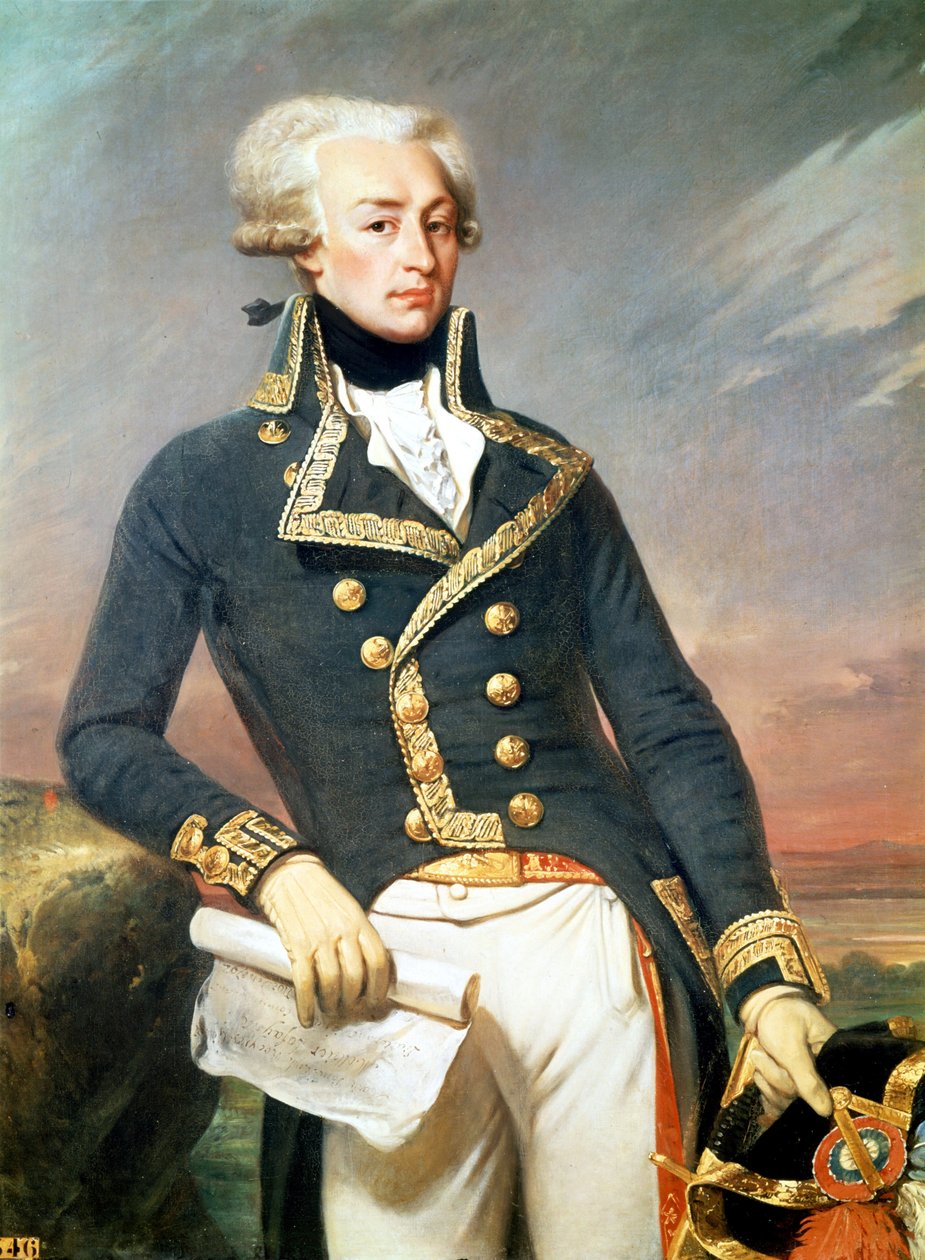 La Fayette (Lafayette) - portret autorstwa J. Court autorstwa Joseph Desire Court