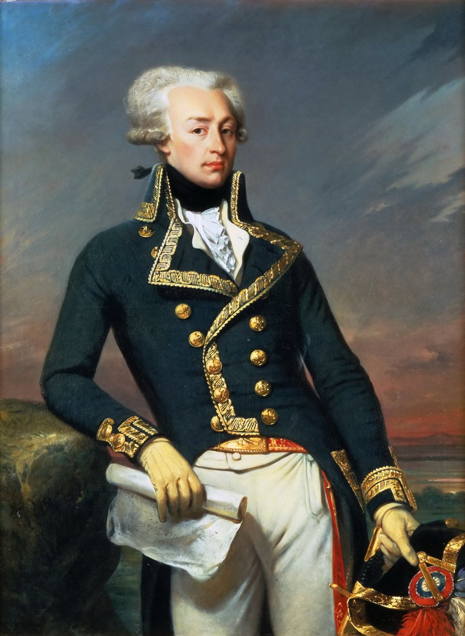 Portret Gilberta Motiera markiza De La Fayette 1757-1834, jako generała porucznika, 1791 autorstwa Joseph Desire Court