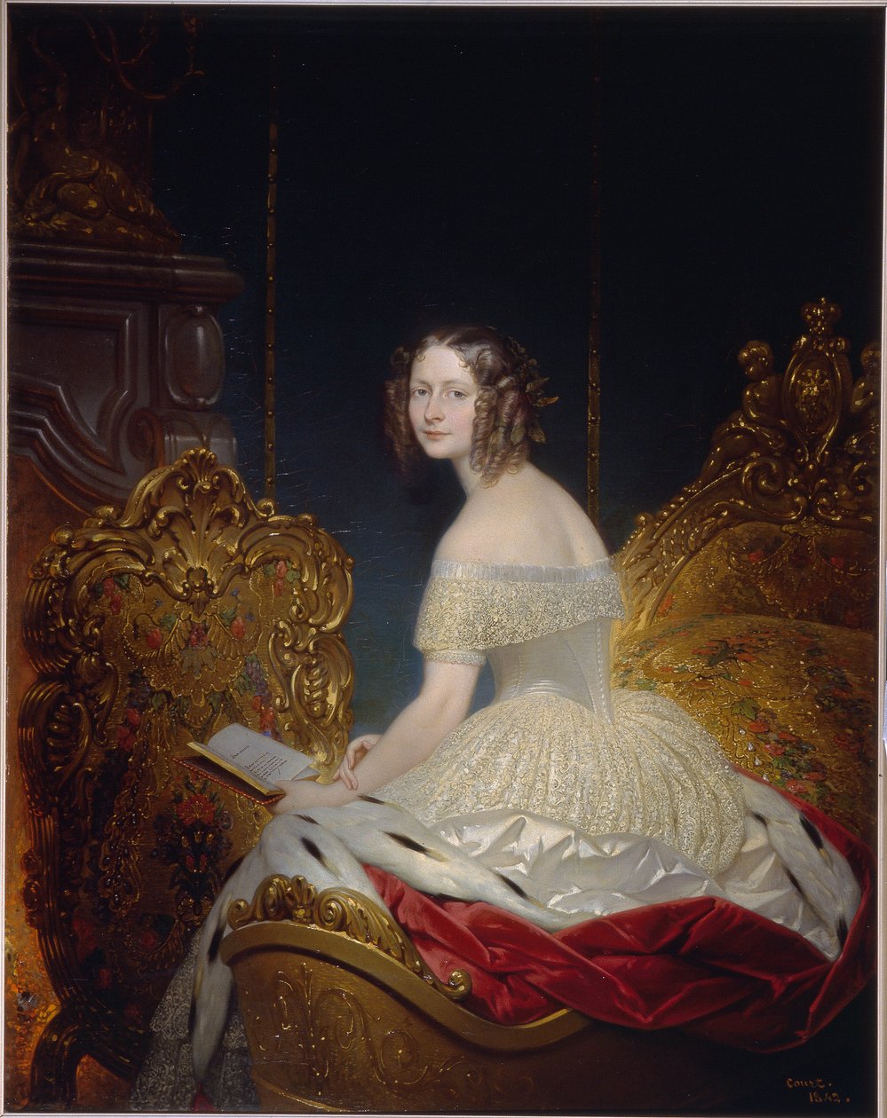 Księżniczka Marie Charlotte Frederique Wirtembergia (1807-1873), wielka księżna Helena Rosji (księżniczka Friederike Charlote Marie of Wirttemberg, wielka księżna Elena Pawłowna z Rosji). Obraz Joseph Desire Court (1797-1865), olej na płótnie autorstwa Joseph Desire Court