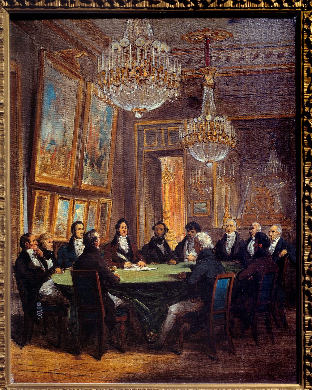 Książę Orleanu podpisujący proklamację generała porucznika królestwa w dniu 31.07.1830 w Pałacu Królewskim Ludwik Filip Orleański (który został królem Ludwikiem Filipem I) (1773-1850) (podpisując dokument) przyjął tytuł generała porucznika autorstwa Joseph Desire Court