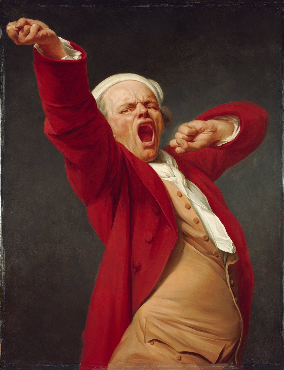 Autoportret, ziewanie autorstwa Joseph Ducreux