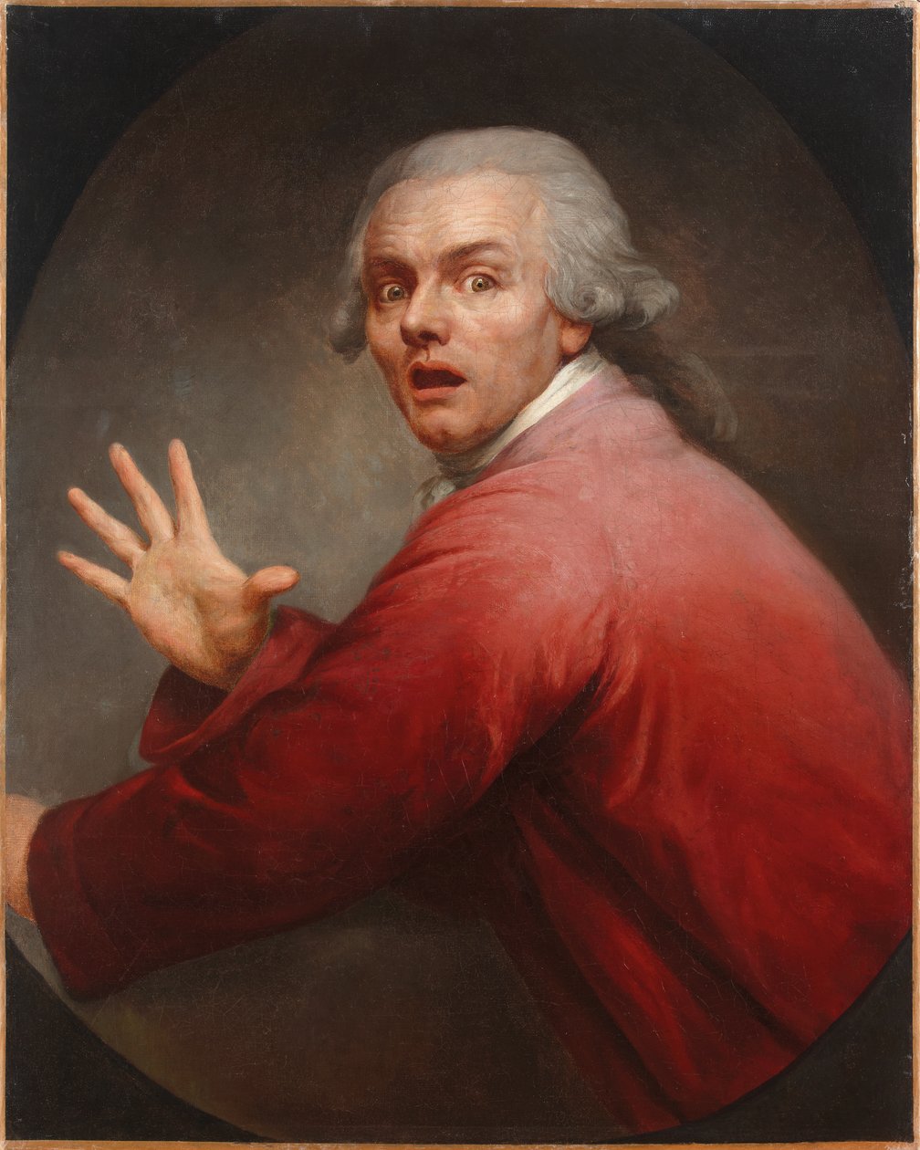 Autoportret jako zdziwiony i przerażony mężczyzna autorstwa Joseph Ducreux