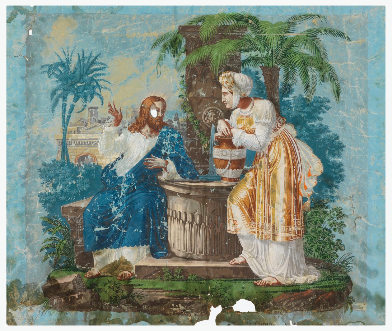 Chrystus i Niewiasta Samarii autorstwa Joseph Dufour et Cie.